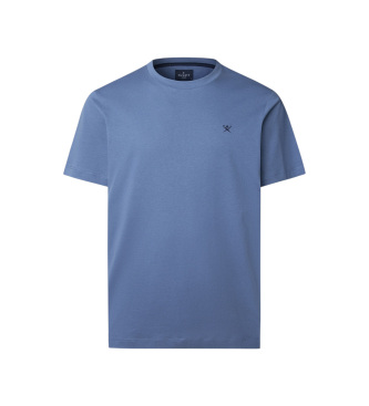 Hackett London T-shirt Ss Logo niebieski