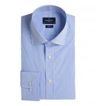 Hackett London Camisa Stretch Stripe BC azul, blanco