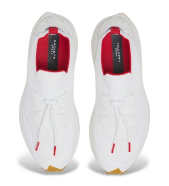 Hackett London Studio Fire Leren Sneakers Wit