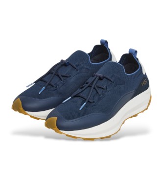 Hackett London Studio Fire Leather Sneakers navy