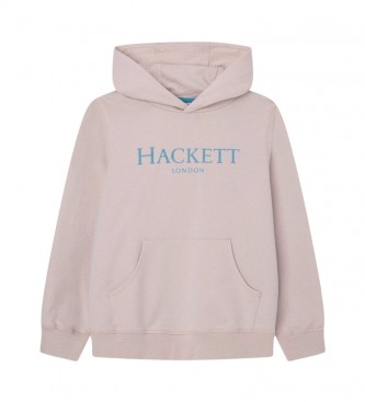 Hackett London Sweatshirt Hoodie med bred hals brun