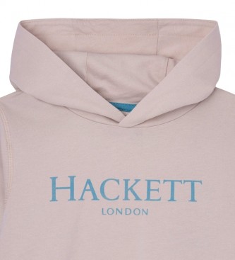 Hackett London Sweatshirt Hoodie med bred hals brun