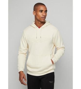 Hackett London Aston Marin Kapuzenpullover off-white