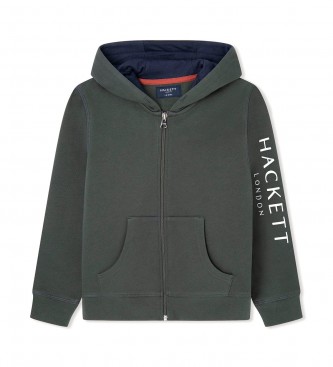 Hackett London Green zip-up sweatshirt