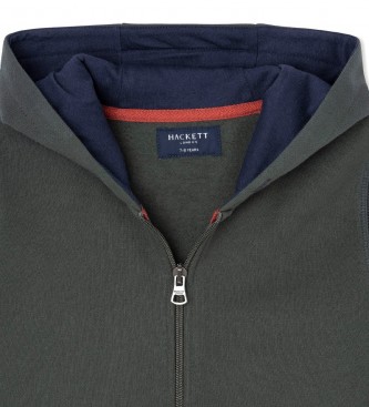 Hackett London Green zip-up sweatshirt