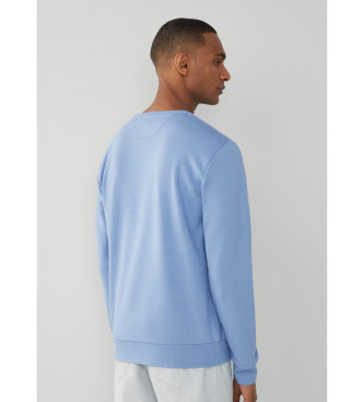 Hackett London Sweat en double tricot bleu