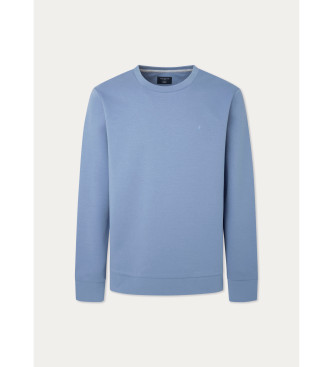 Hackett London Blaues Doppelstrick-Sweatshirt