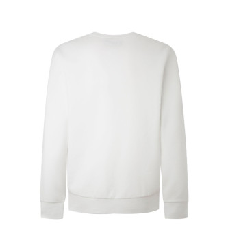 Hackett London Hvid sweatshirt i dobbeltstrik