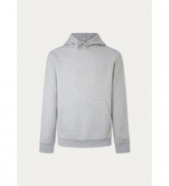 Hackett London Embossed Hooded Sweatshirt grey