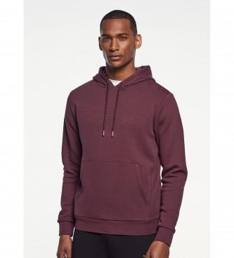 Hackett London Embossed Hooded Sweatshirt purple