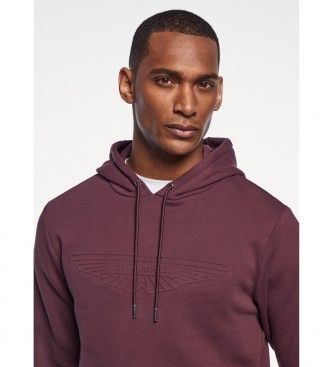 Hackett London Embossed Hooded Sweatshirt purple