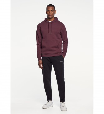 Hackett London Embossed Hooded Sweatshirt purple