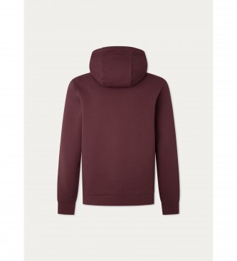 Hackett London Embossed Hooded Sweatshirt purple