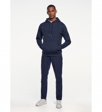 Hackett London Sweatshirt met capuchon in relif marine