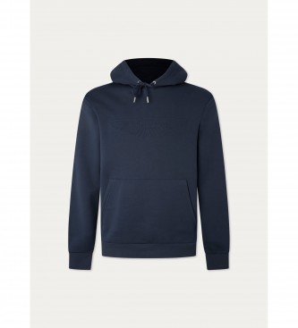 Hackett London Sweatshirt met capuchon in relif marine