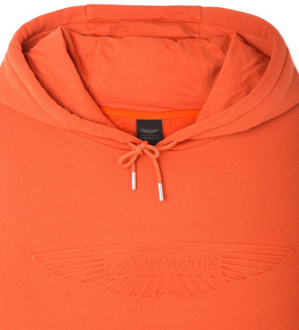Hackett London Sweatshirt com capuz em relevo laranja