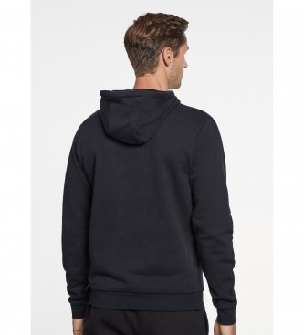 Hackett London Embossed Hooded Sweatshirt black