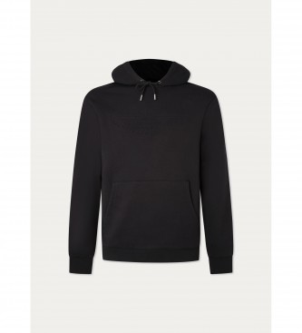 Hackett London Embossed Hooded Sweatshirt black