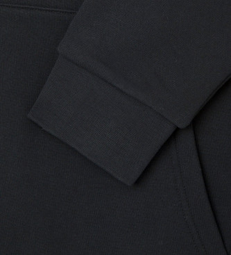 Hackett London Embossed Hooded Sweatshirt black
