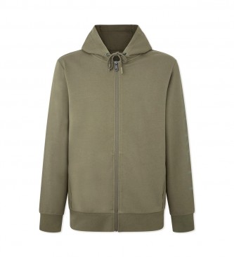 Hackett London Green zip hooded sweatshirt