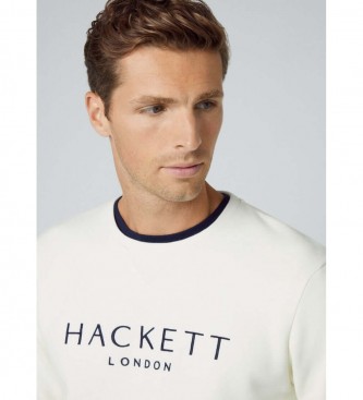 Hackett London Felpa girocollo Heritage bianca