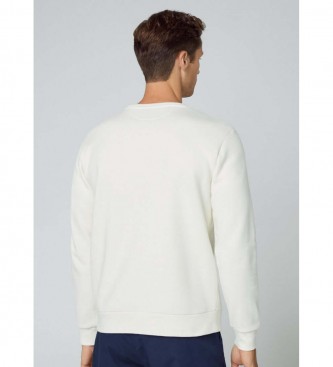Hackett London Heritage Sweatshirt med rund hals hvid