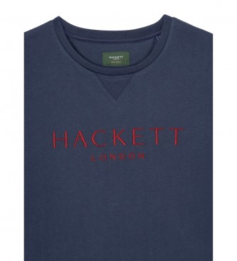 Hackett Sweatshirt Heritage com gola redonda azul-marinho
