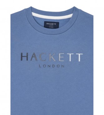 Hackett London Sudadera Logo Estampado azul