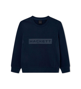 Hackett London Sweatshirt Logo Navy opdruk
