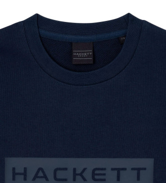 Hackett London Sweatshirt Logo Navy Print