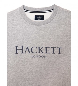 HACKETT Sweat-shirt à logo London Crew gris
