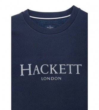 Hackett Felpa girocollo blu navy con logo London