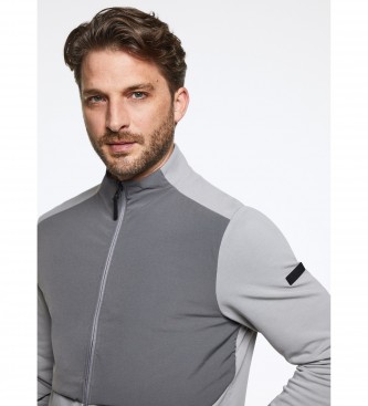Hackett London Semi Quilted Sweatshirt grey