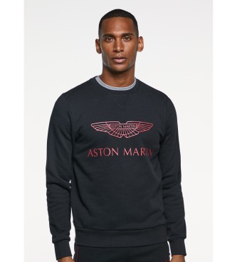 Hackett London Sweat-shirt en coton AMR noir