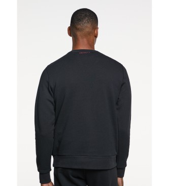 Hackett London AMR Baumwoll-Sweatshirt Schwarz