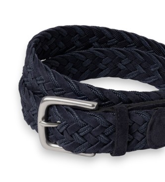 Hackett London Cintur�n de Piel Plait marino