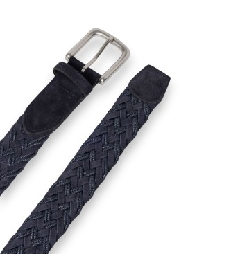 Hackett London Cintur�n de Piel Plait marino