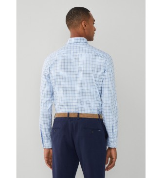 Hackett London Camisa Summer Gingham azul