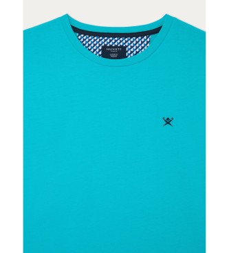 Hackett London Swim Trim Logo T-shirt turquoise