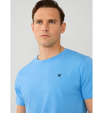 Hackett London Koszulka Swim Trim Logo niebieska