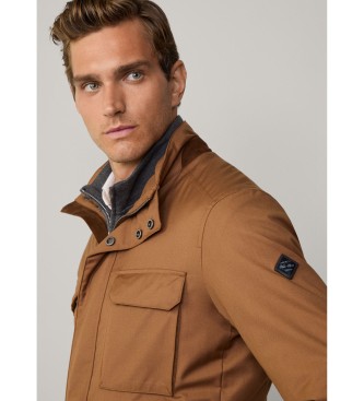 Hackett London Chaqueta sahariana marrn