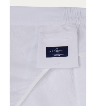 Hackett London Prilagojeni enobarvni kopalni kostum bele barve
