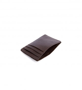 Hackett London Brown Ludgate Leather Card Holder