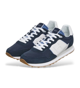 Hackett London Sneakers in pelle blu navy Telfor Match