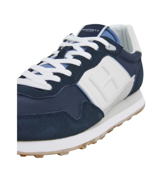 Hackett London Sneakers in pelle blu navy Telfor Match