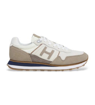 Hackett London Sneakers in pelle beige Telfor Vibesun