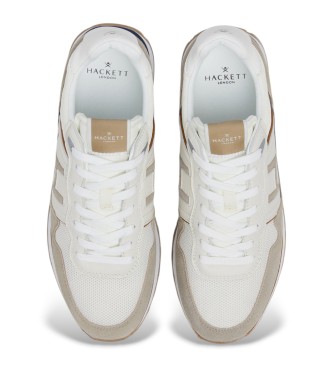 Hackett London Sneakers in pelle beige Telfor Vibesun
