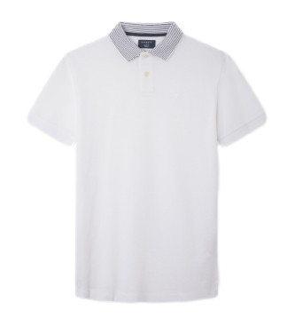 Hackett London Texture Knit polo shirt white