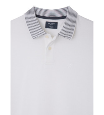 Hackett London Texture Knit polo shirt hvid