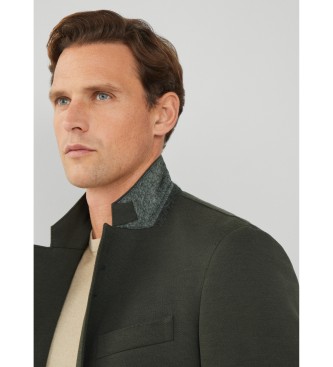 Hackett London Jas Textuur Nylon groen